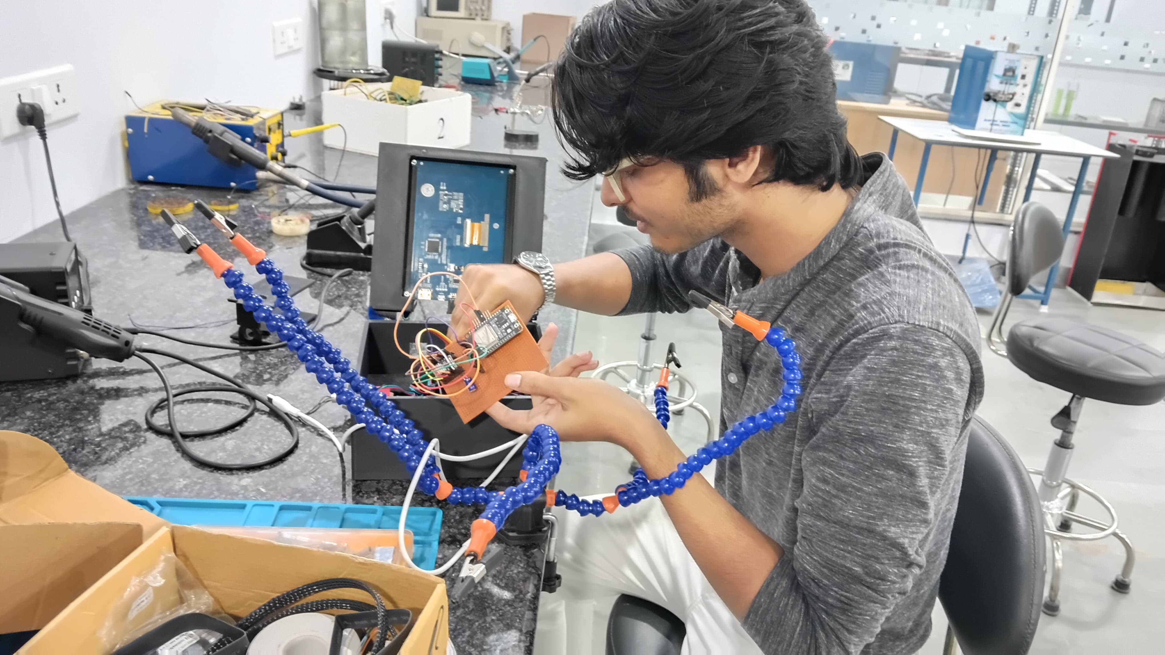 Students Working on Summer Internship Projects at Amity Innovation Design Centre (AIDC)