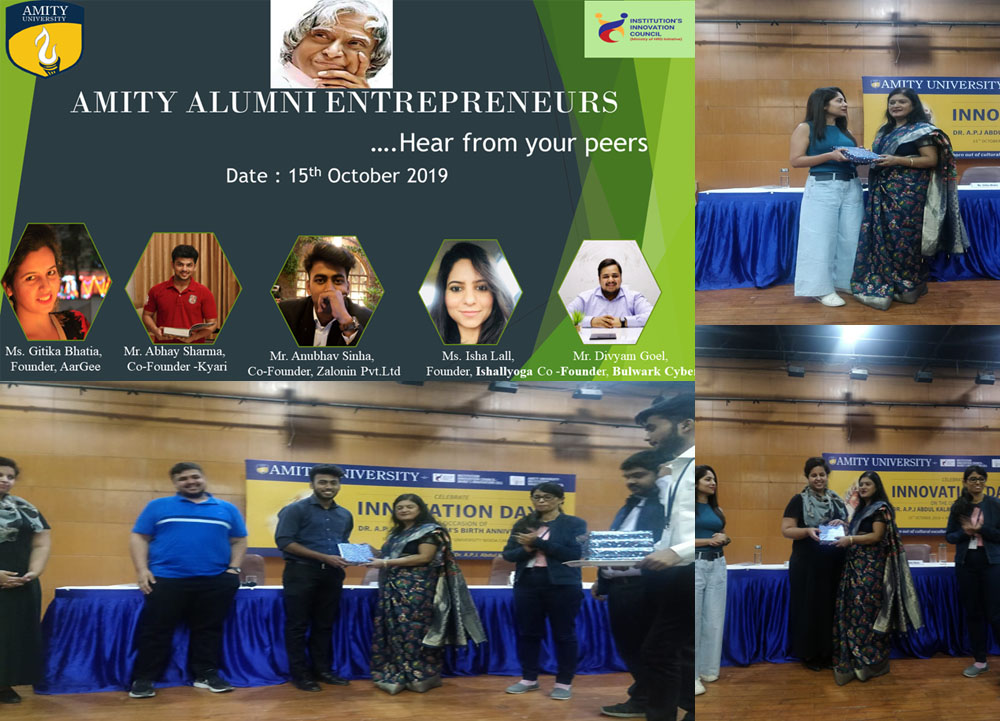 Invited Alumni Entrepreneurs in the campus for discussions with students