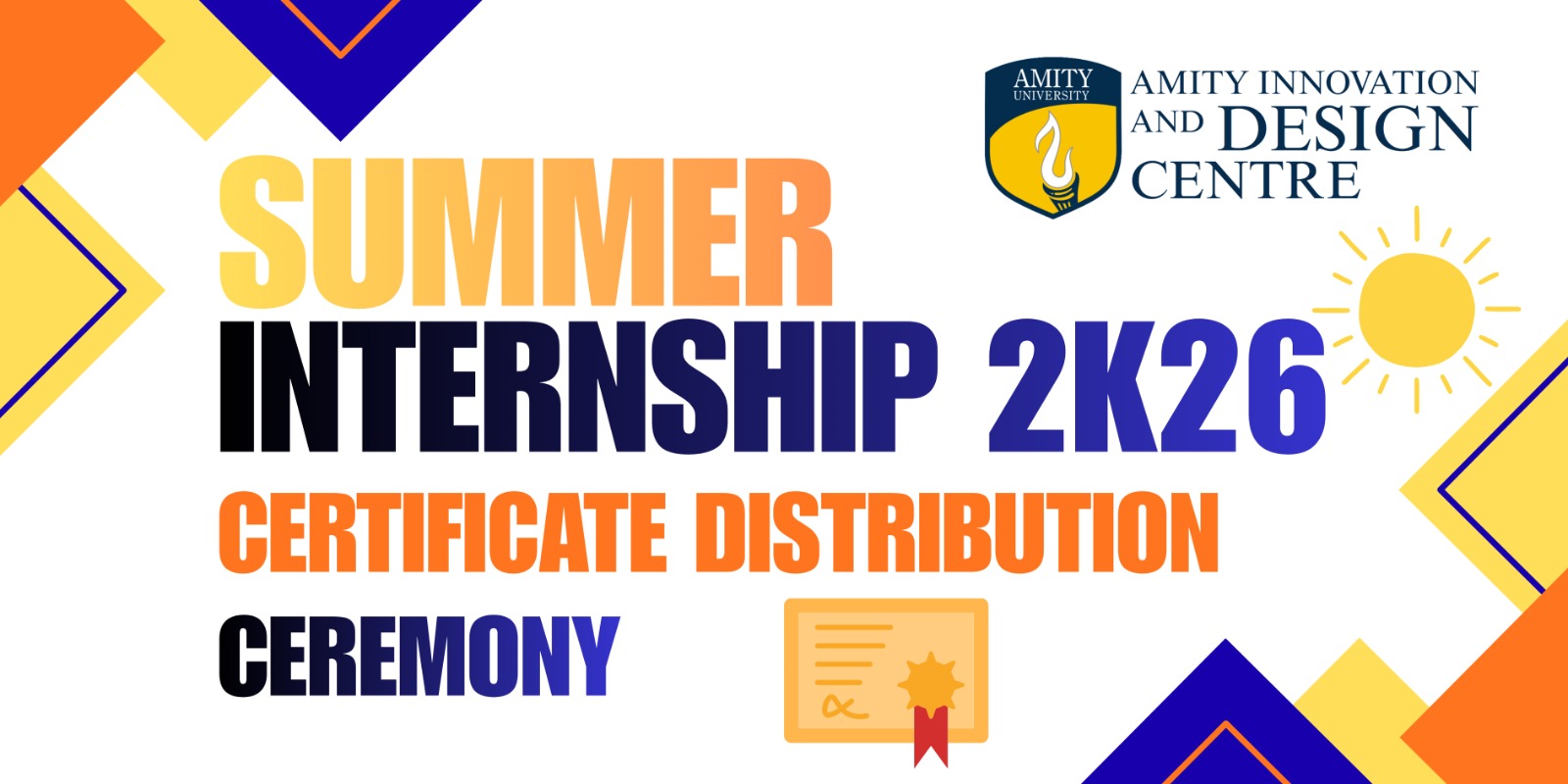 Summer Internship Certificate Distribution Ceremony 2026