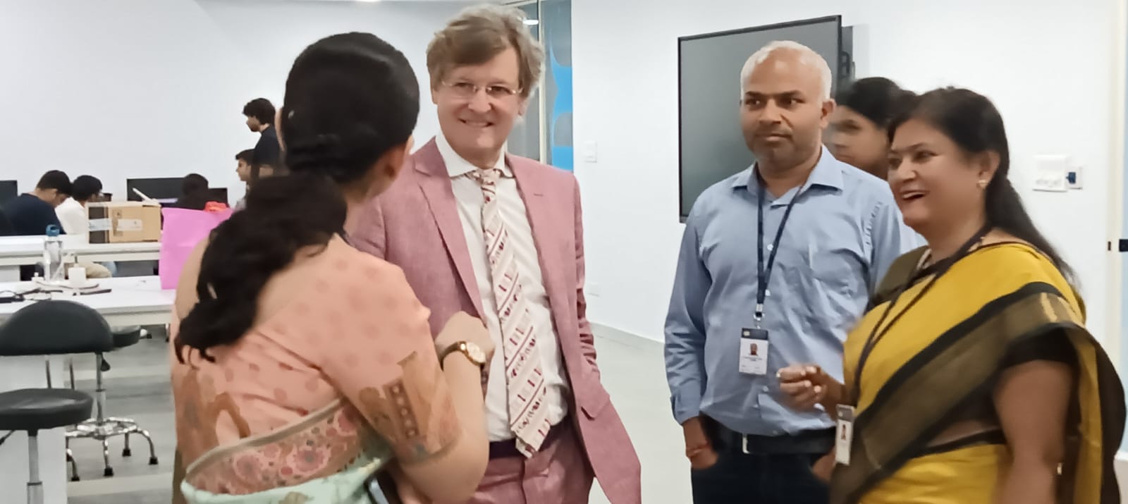 "The Director of a Canadian university visited the Amity Innovation & Design Centre in Noida."