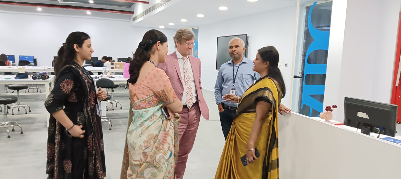 "The Director of a Canadian university visited the Amity Innovation & Design Centre in Noida."