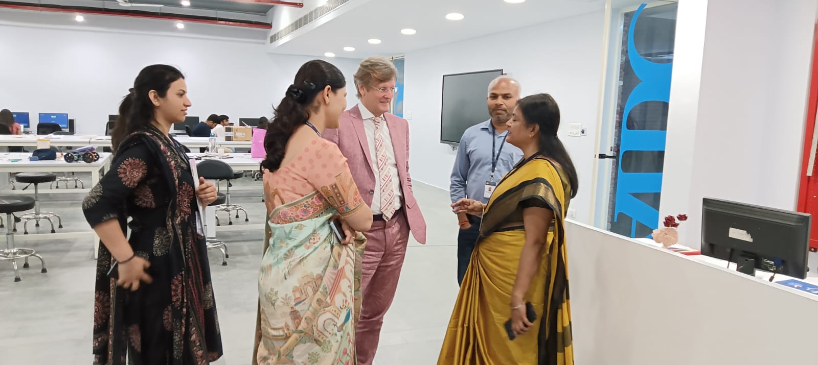 "The Director of a Canadian university visited the Amity Innovation & Design Centre in Noida."