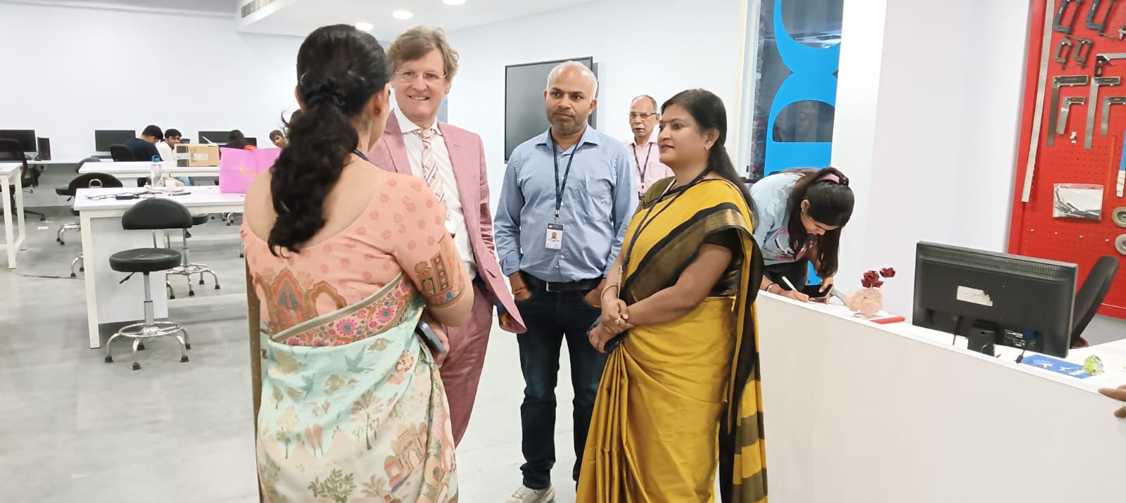 "The Director of a Canadian university visited the Amity Innovation & Design Centre in Noida."