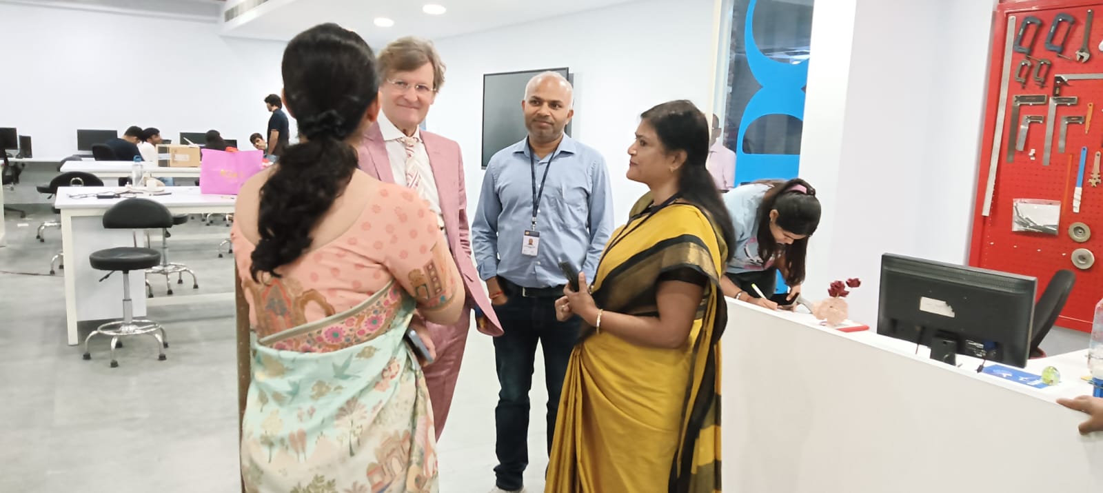 "The Director of a Canadian university visited the Amity Innovation & Design Centre in Noida."