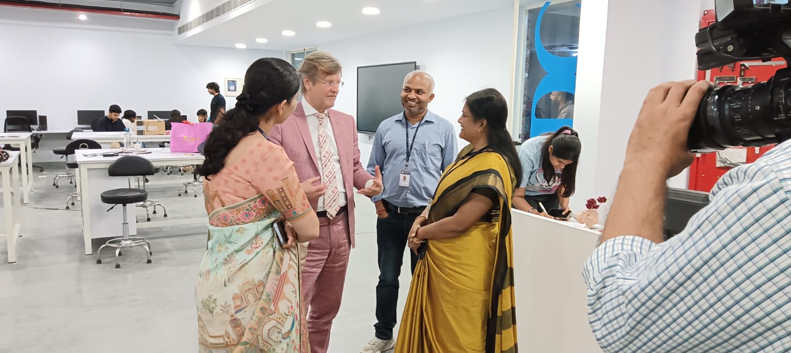 "The Director of a Canadian university visited the Amity Innovation & Design Centre in Noida."