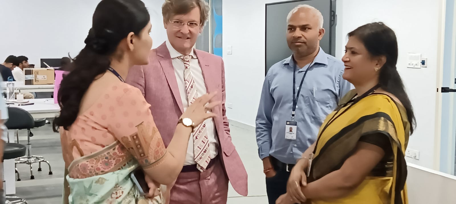 "The Director of a Canadian university visited the Amity Innovation & Design Centre in Noida."