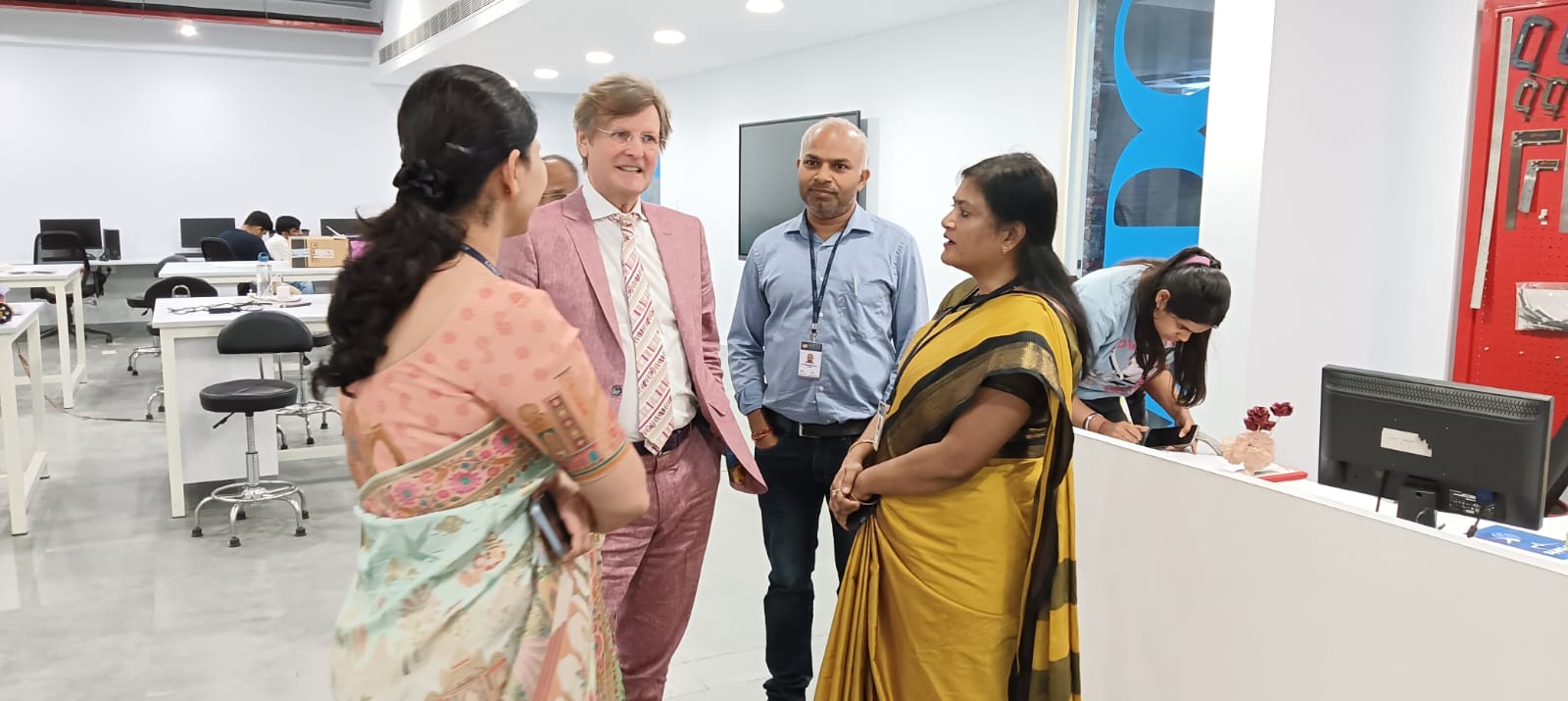 "The Director of a Canadian university visited the Amity Innovation & Design Centre in Noida."
