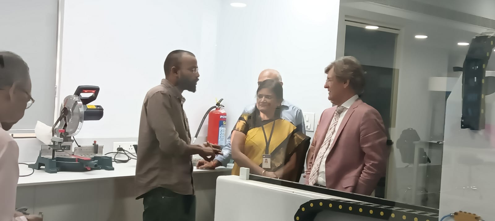 "The Director of a Canadian university visited the Amity Innovation & Design Centre in Noida."