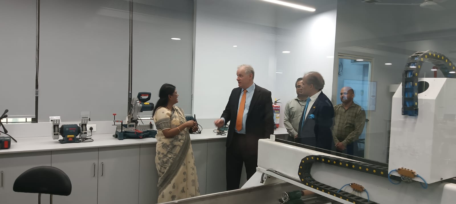 "Campus Tour and Amity Innovation & Design Center Lab Visit for Mr. Andrew Butler"