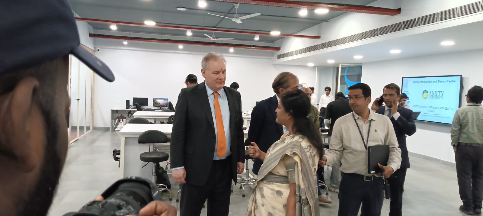 "Campus Tour and Amity Innovation & Design Center Lab Visit for Mr. Andrew Butler"