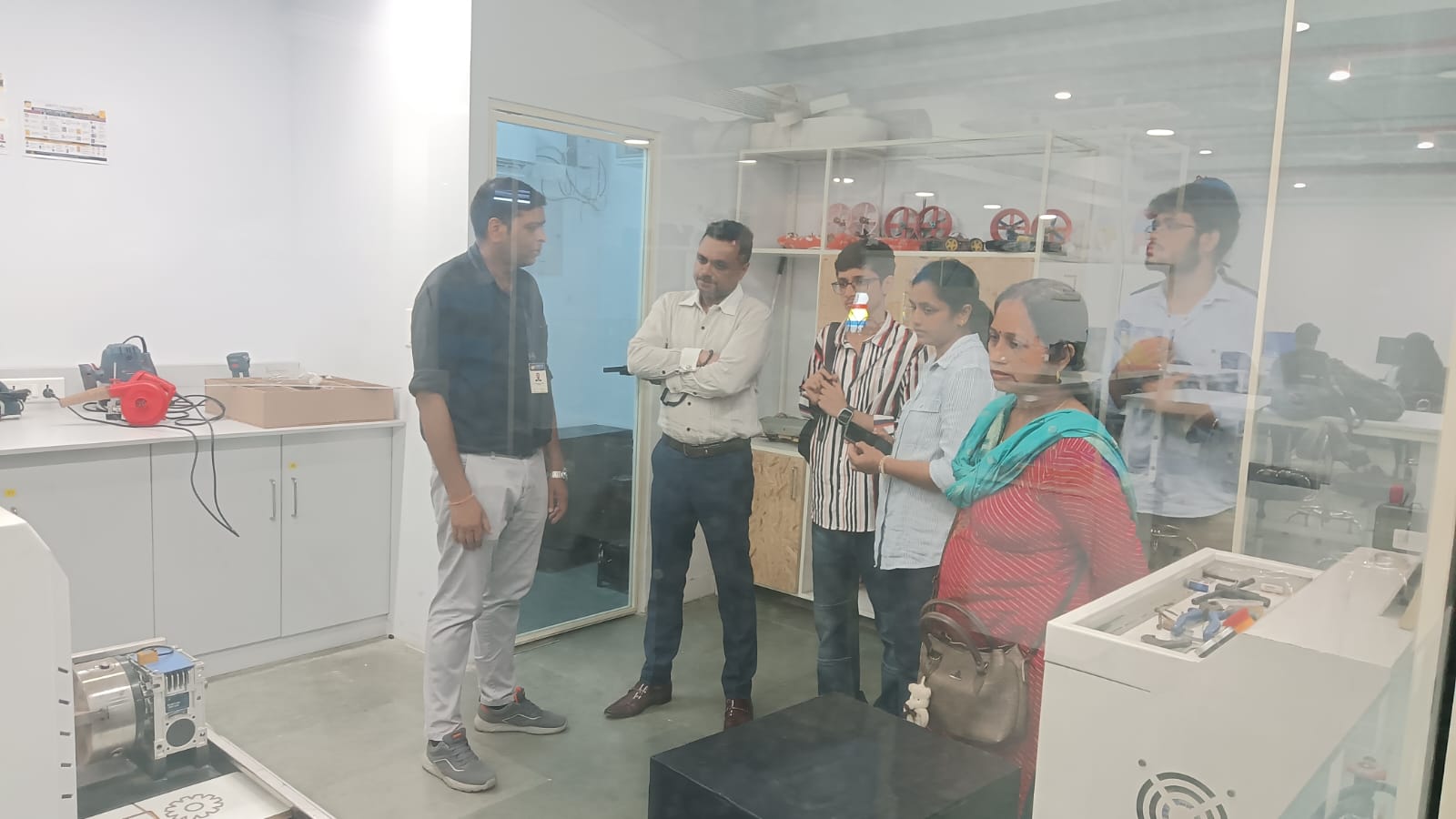 "Students and their parents visited the Amity Innovation and Design Centre."