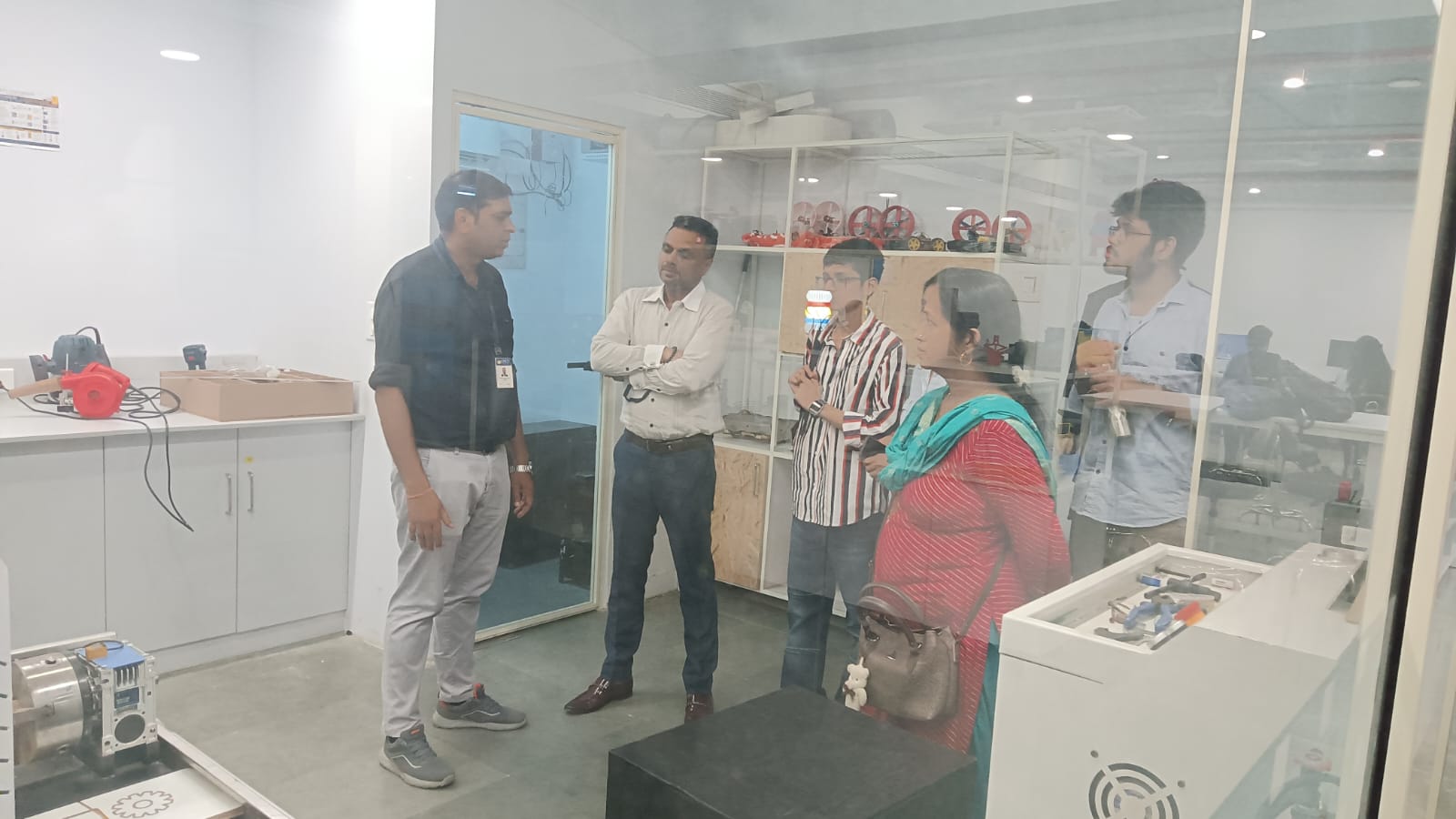 "Students and their parents visited the Amity Innovation and Design Centre."