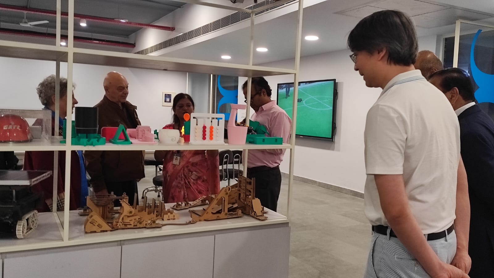 "Sum delegation from the Eutelsat Group visited the Amity Innovation & Design Centre."