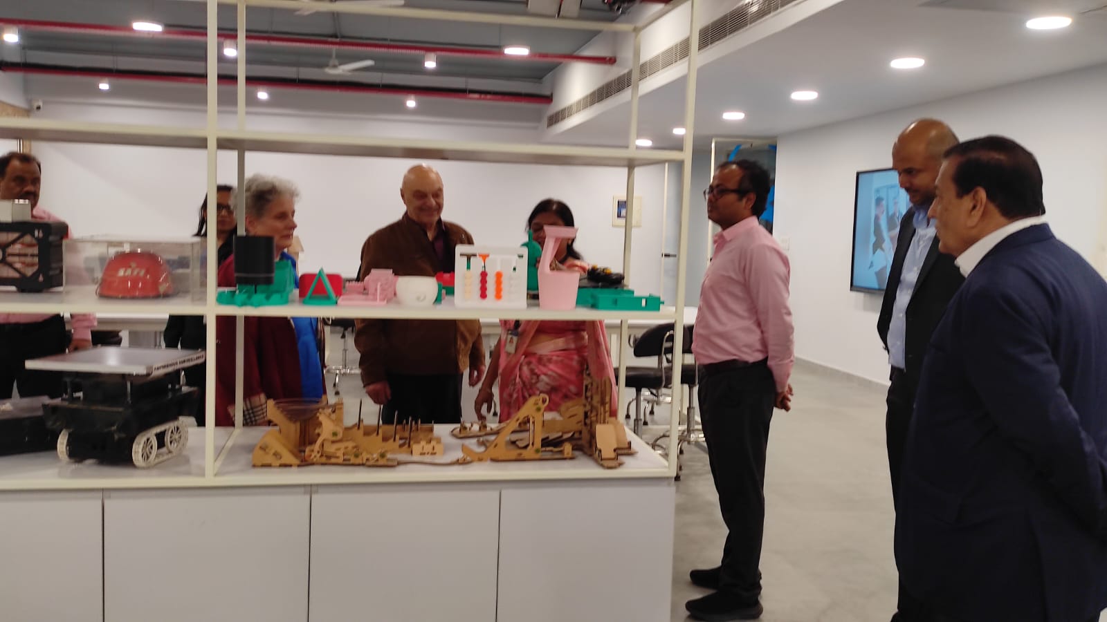 "Sum delegation from the Eutelsat Group visited the Amity Innovation & Design Centre."