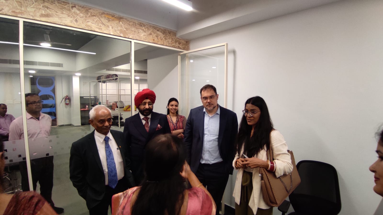 "Sum delegation from the Eutelsat Group visited the Amity Innovation & Design Centre."