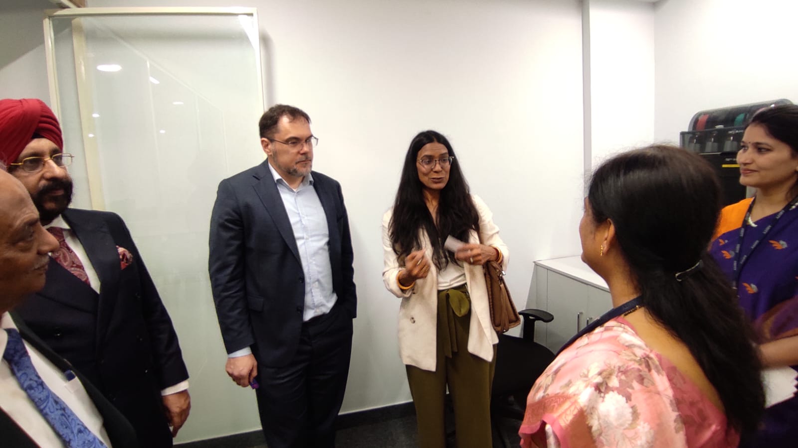 "Sum delegation from the Eutelsat Group visited the Amity Innovation & Design Centre."