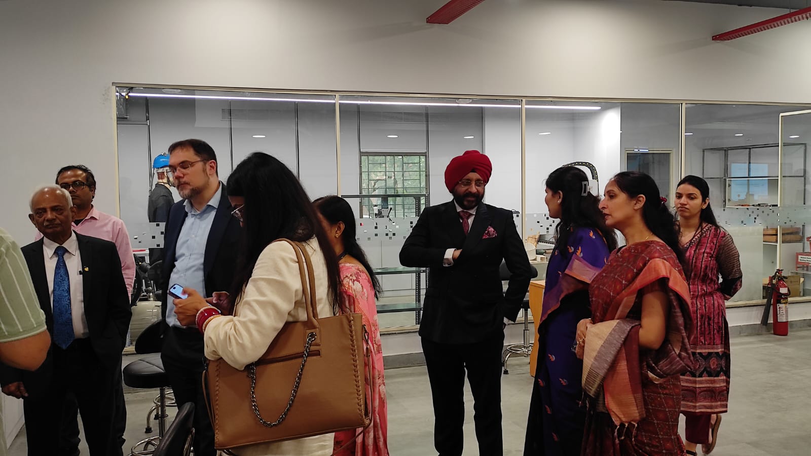 "Sum delegation from the Eutelsat Group visited the Amity Innovation & Design Centre."