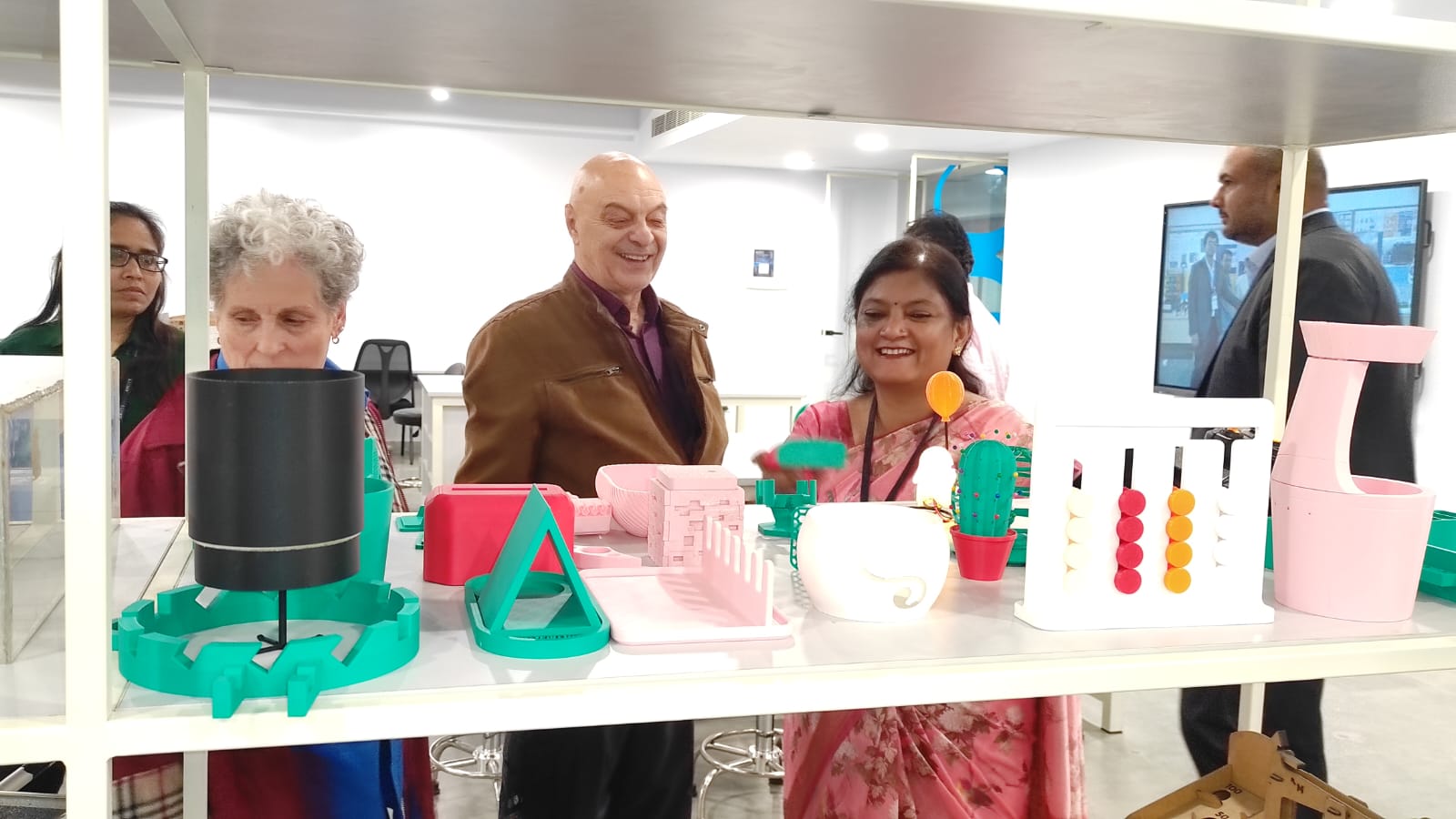 "Sum delegation from the Eutelsat Group visited the Amity Innovation & Design Centre."