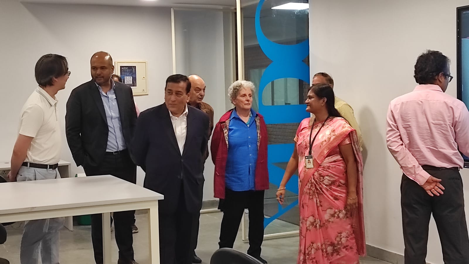 "Sum delegation from the Eutelsat Group visited the Amity Innovation & Design Centre."