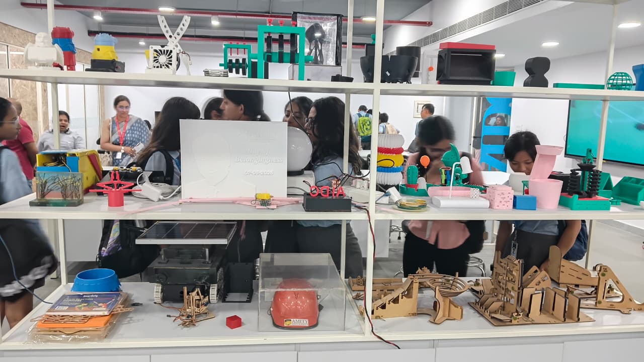 "Students from King's College India, Rohtak, visited the AIDC/Drone Lab."