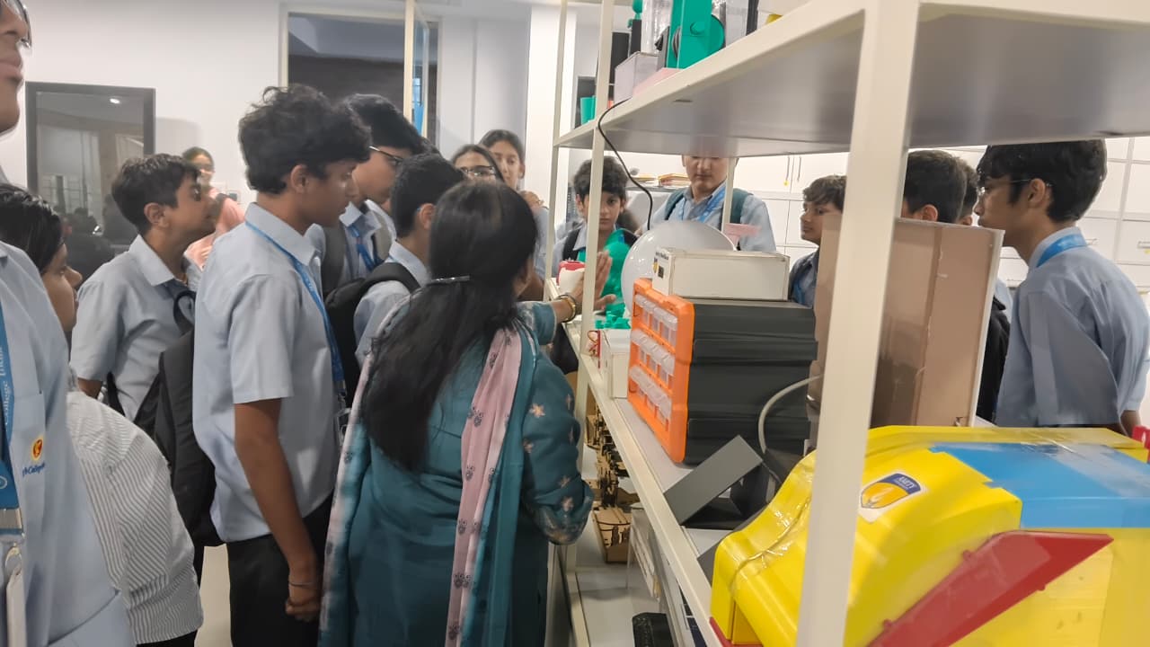 "Students from King's College India, Rohtak, visited the AIDC/Drone Lab."