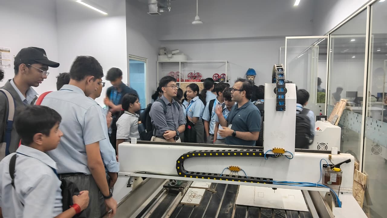 "Students from King's College India, Rohtak, visited the AIDC/Drone Lab."