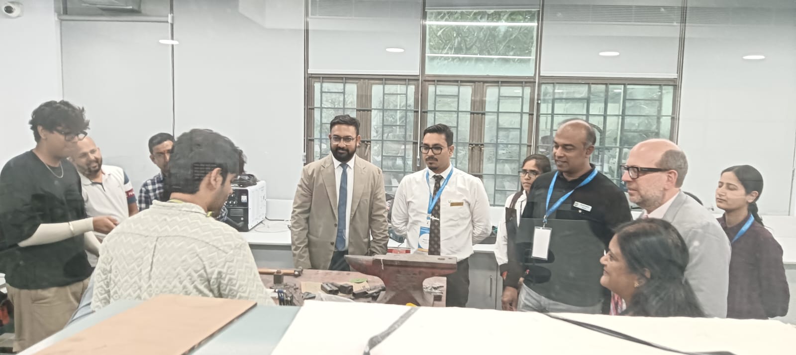 "College and school counselors visited the AIDC Lab."