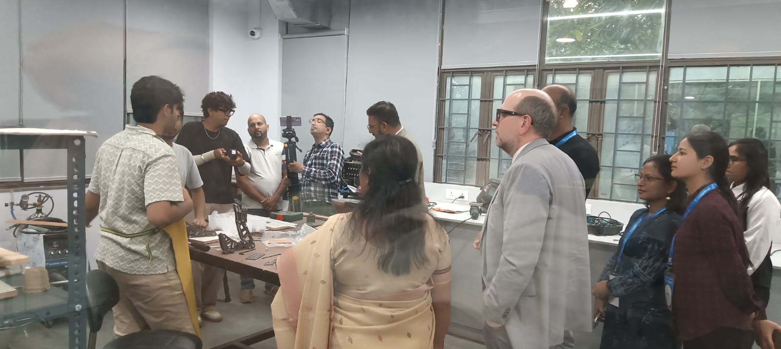 "College and school counselors visited the AIDC Lab."