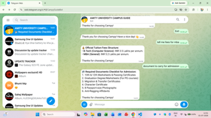 AI Campus Chatbot