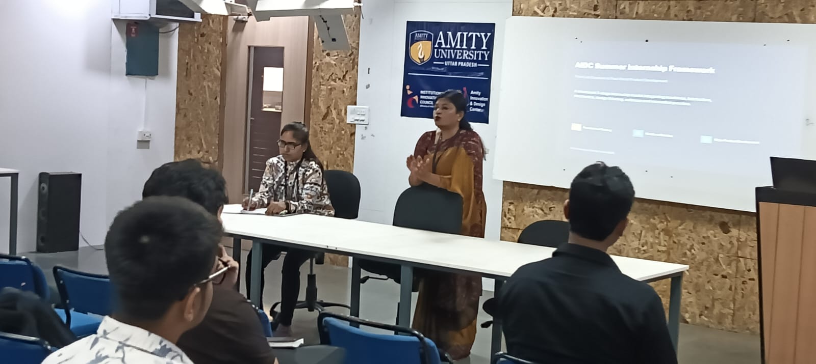 "Orientation Program for the Summer Internship at the Amity Innovation & Design Center."