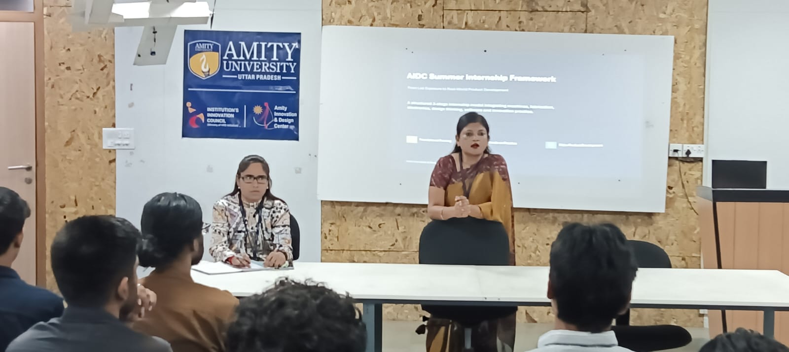 "Orientation Program for the Summer Internship at the Amity Innovation & Design Center."