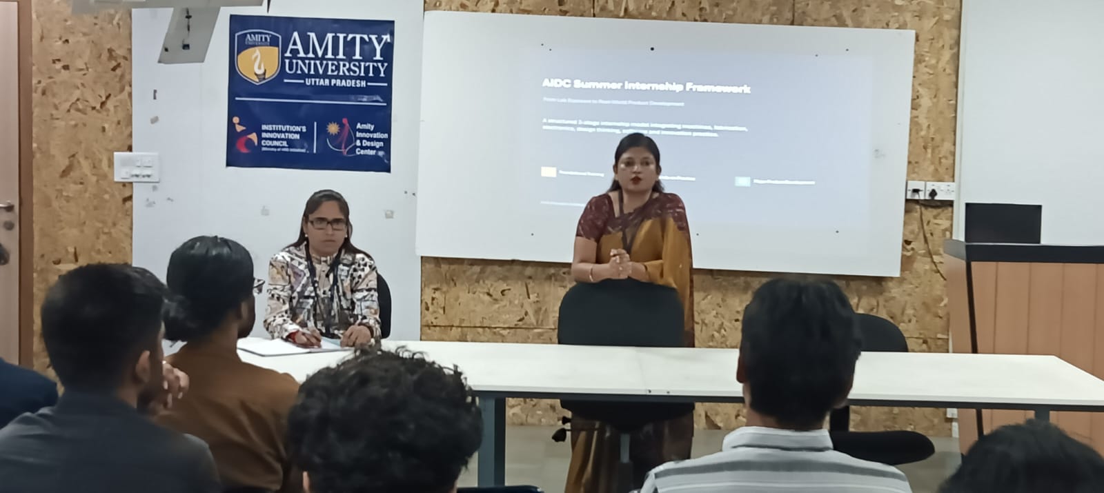 "Orientation Program for the Summer Internship at the Amity Innovation & Design Center."