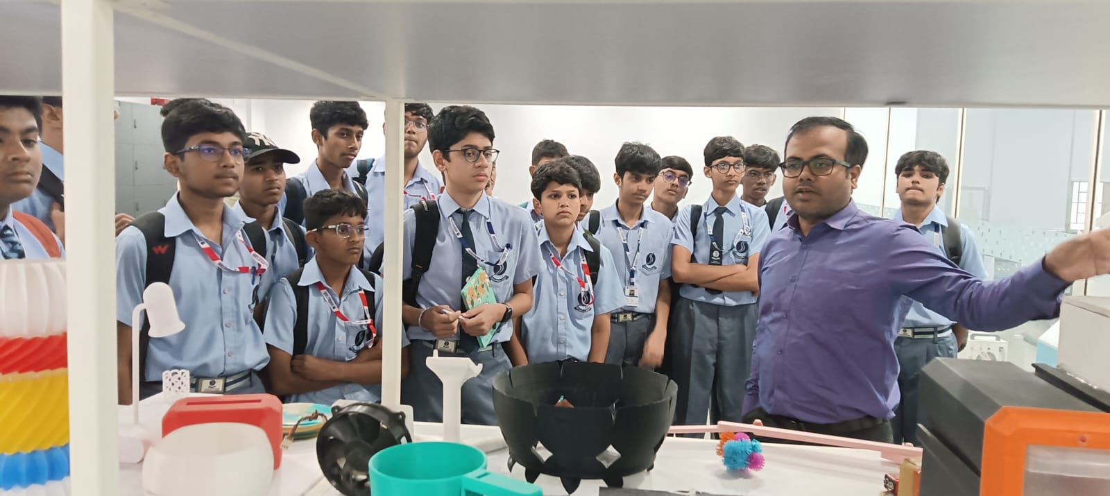 "SBS school students visited the Amity Innovation & Design Center."