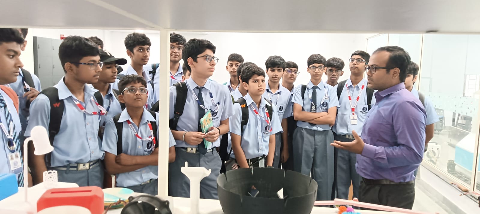 "SBS school students visited the Amity Innovation & Design Center."