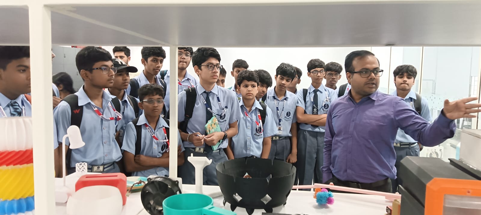 "SBS school students visited the Amity Innovation & Design Center."