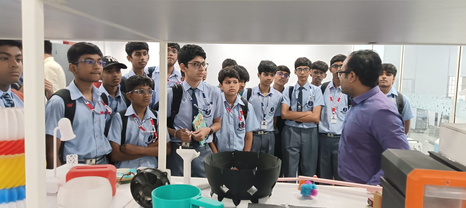 "SBS school students visited the Amity Innovation & Design Center."