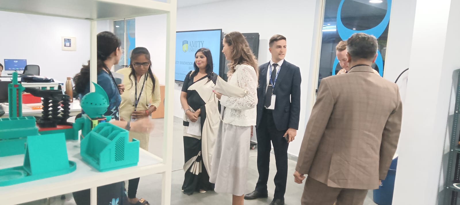 "The Hungarian European delegation visited the Amity Innovation & Design Centre."