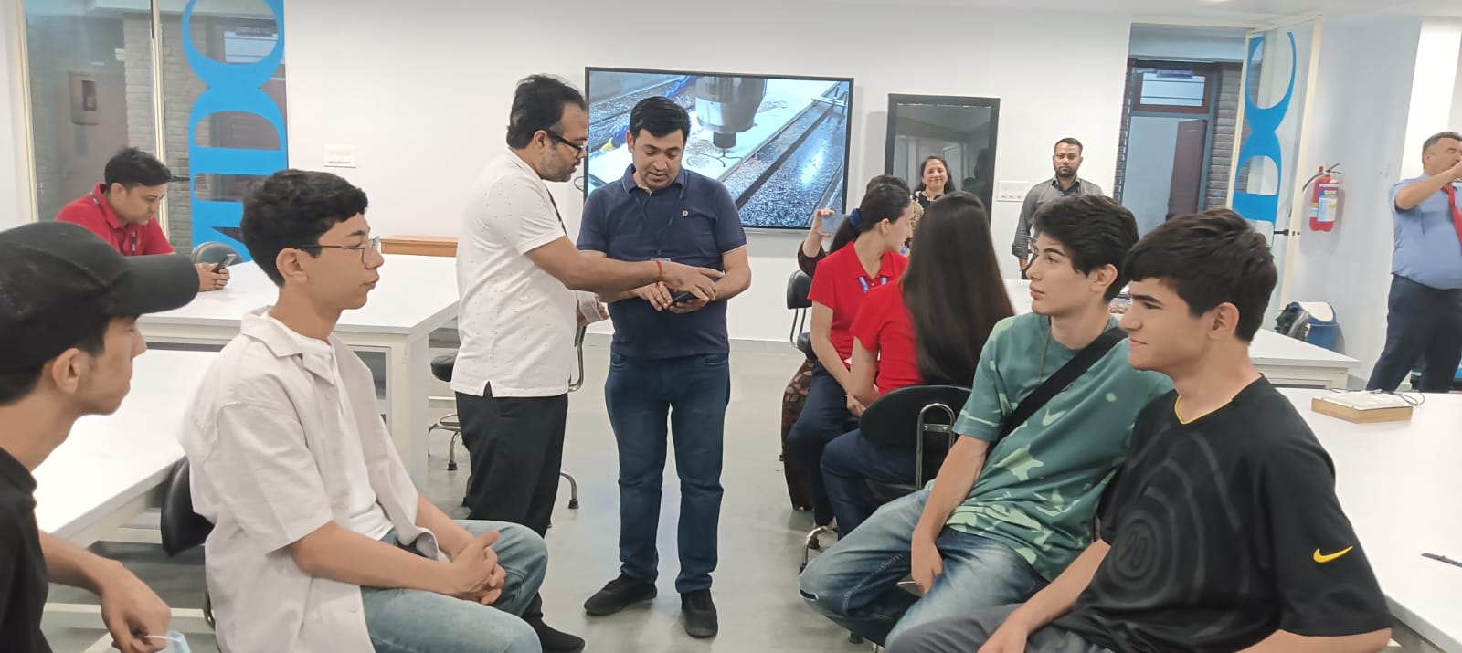 "Amity Pushp Vihar and Amity Gurgaon students visited the AIDC Lab."