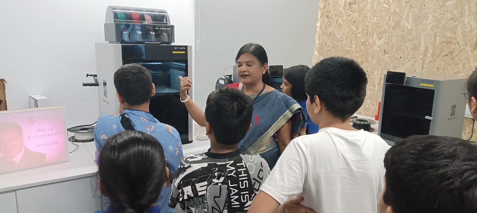 "Amity Pushp Vihar and Amity Gurgaon students visited the AIDC Lab."
