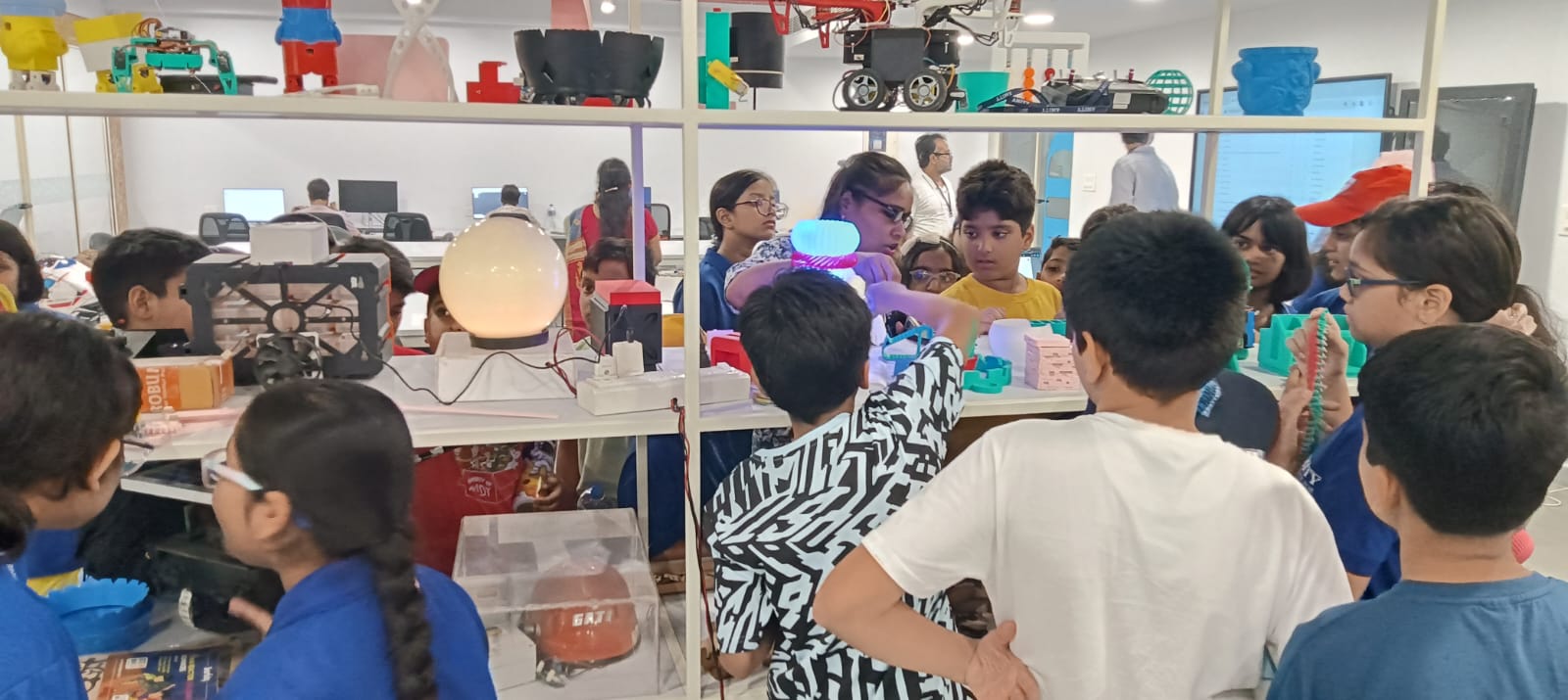 "Amity Pushp Vihar and Amity Gurgaon students visited the AIDC Lab."
