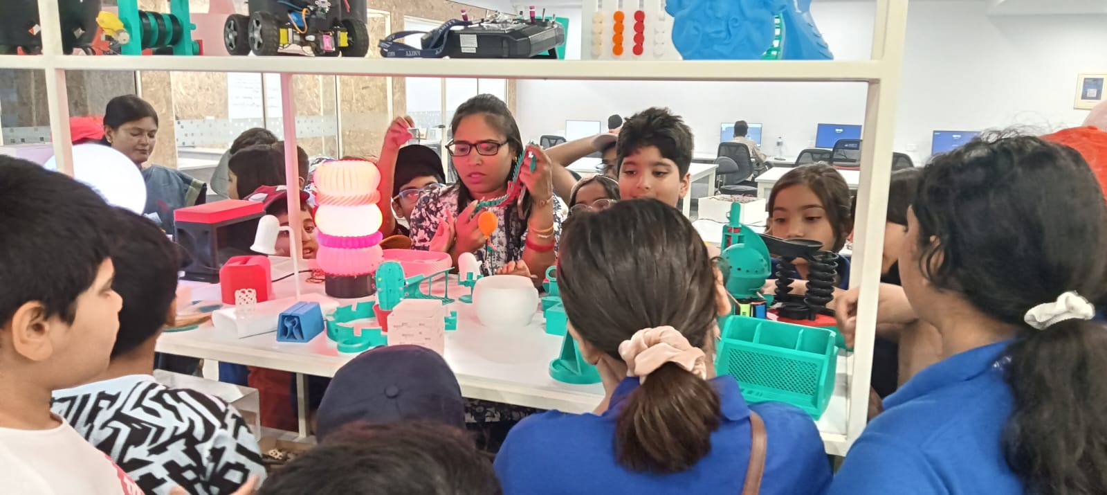 "Amity Pushp Vihar and Amity Gurgaon students visited the AIDC Lab."
