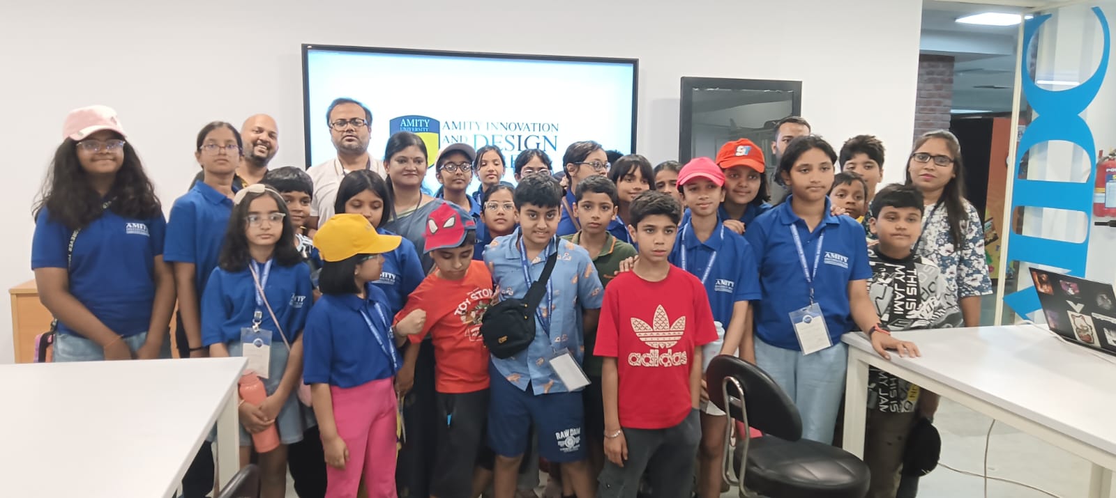 "Amity Pushp Vihar and Amity Gurgaon students visited the AIDC Lab."