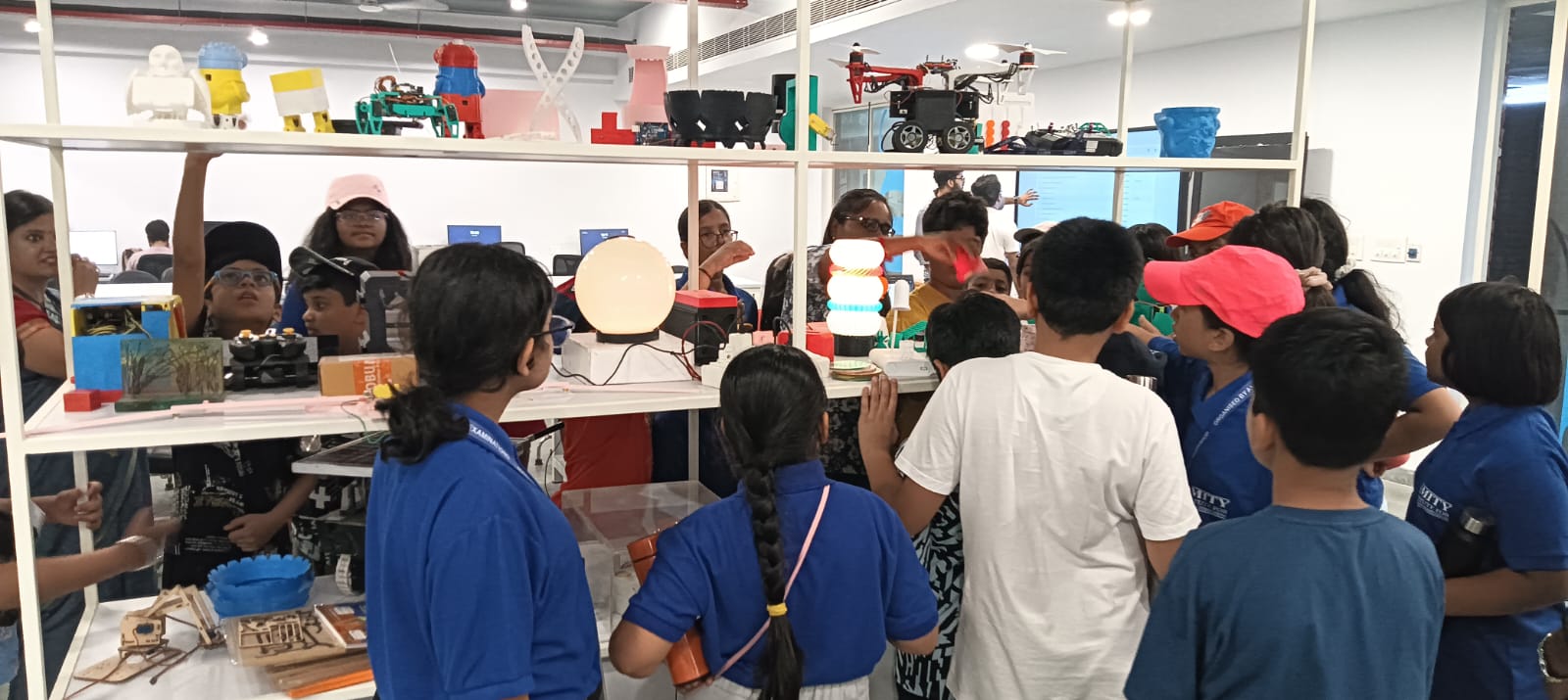 "Amity Pushp Vihar and Amity Gurgaon students visited the AIDC Lab."