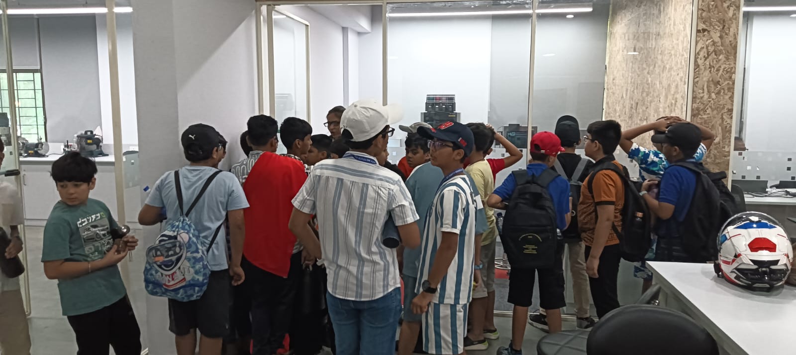 "Amity Pushp Vihar and Amity Gurgaon students visited the AIDC Lab."