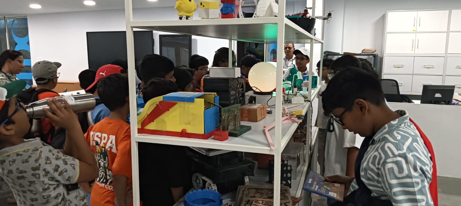 "Amity Pushp Vihar and Amity Gurgaon students visited the AIDC Lab."