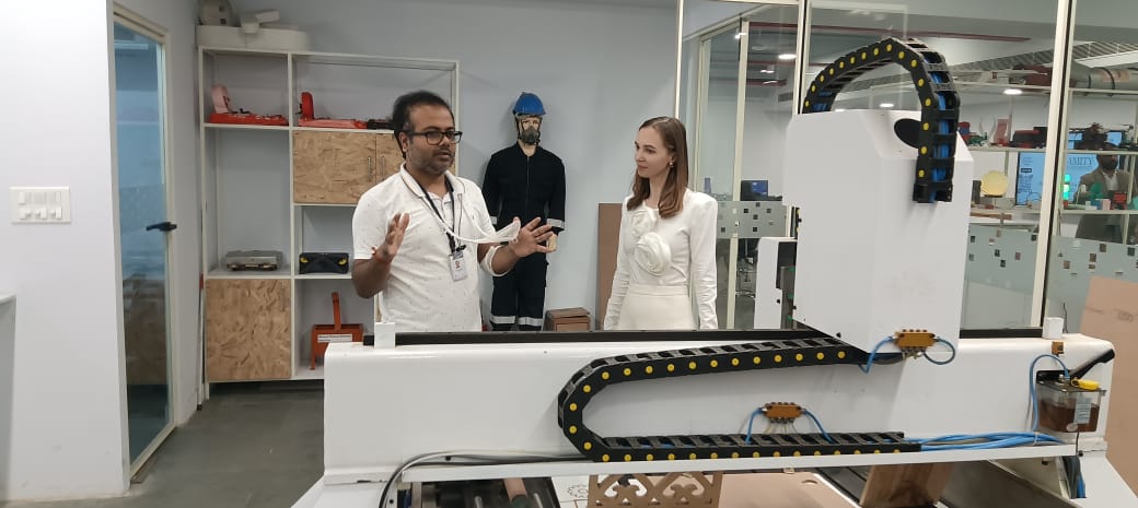 "Ms. Elizaveta Rudenko, Head of the International Promotion Group at MGIMO University, visited the AIDC Lab."