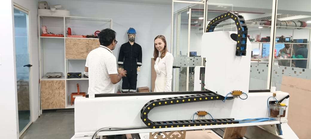 "Ms. Elizaveta Rudenko, Head of the International Promotion Group at MGIMO University, visited the AIDC Lab."
