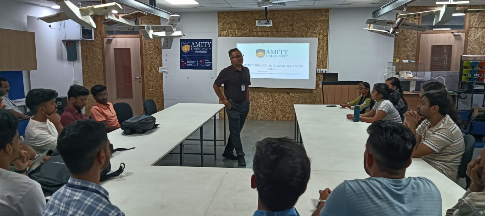 "USRF visited AIDC and attended a lecture by Dr Vinayak Majhi."