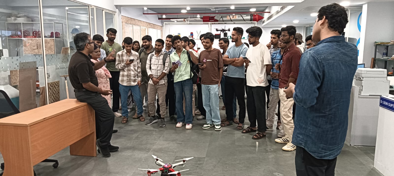 "USRF visited AIDC and attended a lecture by Dr Vinayak Majhi."