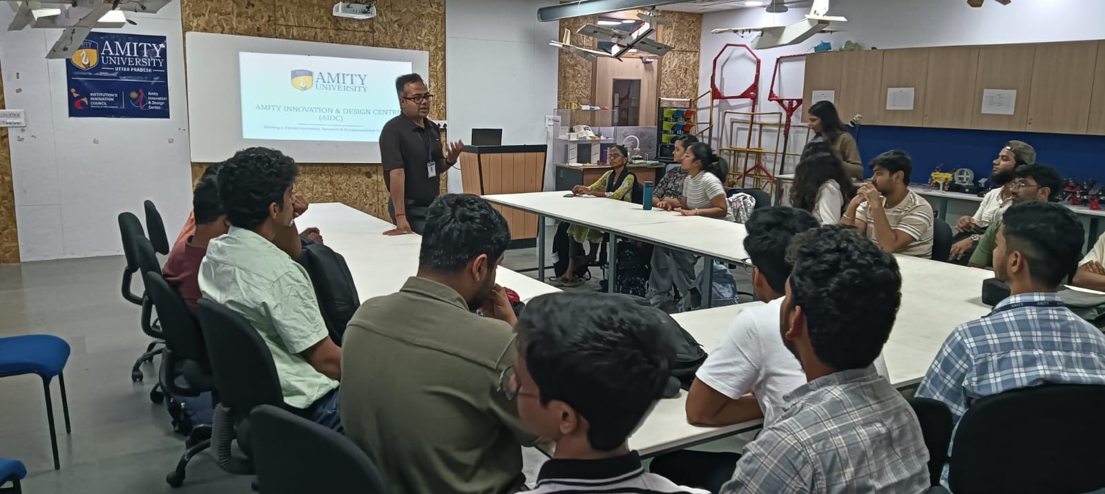 "USRF visited AIDC and attended a lecture by Dr Vinayak Majhi."